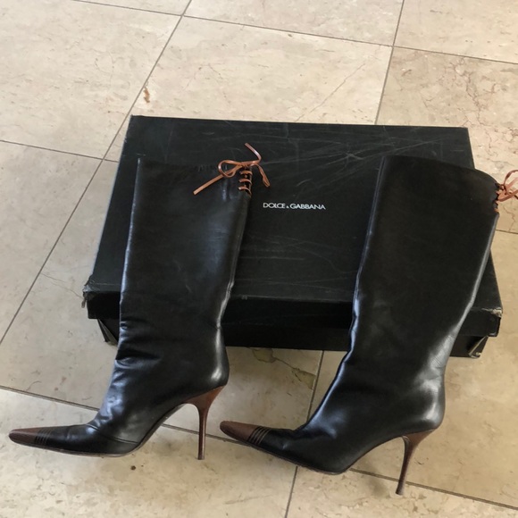 ❤️sold❤️authentic Dolce & Gabbana leather boots - Picture 2 of 7